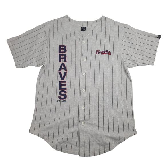 Vintage 1992 Atlanta Braves Button-Up Jersey Shirt XL Salem Sportswear EUC - Picture 2 of 10